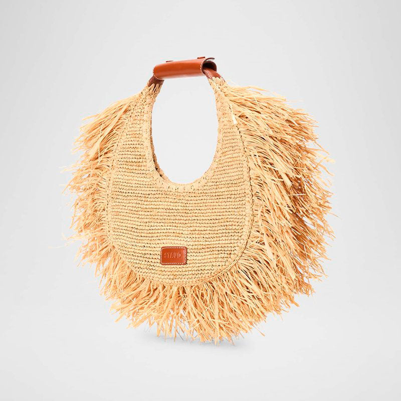 Bolsa Beach Large Moon Fringe Raffia - Mercado de Luxo - O Maior E-Commerce de Bens, Produtos e Serviços de Luxo do Brasil.