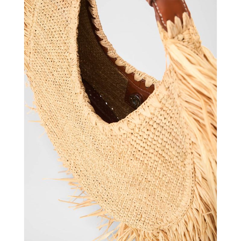 Bolsa Beach Large Moon Fringe Raffia
