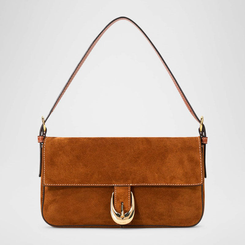 Bolsa Shoulder Harlow Buckle Suede - Mercado de Luxo - O Maior E-Commerce de Bens, Produtos e Serviços de Luxo do Brasil.
