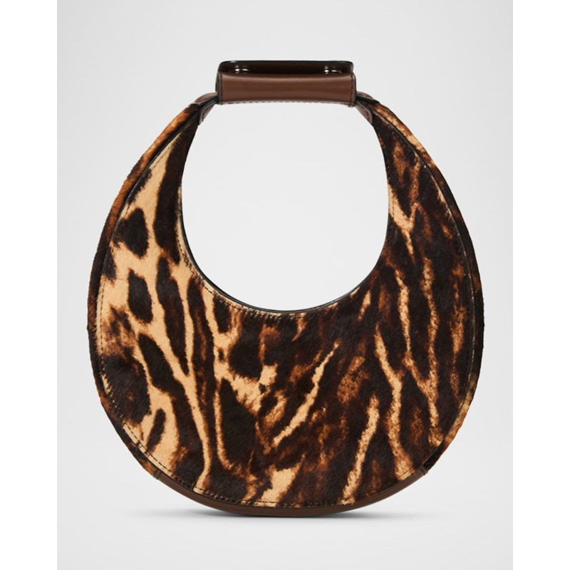 Bolsa Handle Goodnight Moon Leopard Faux Hair