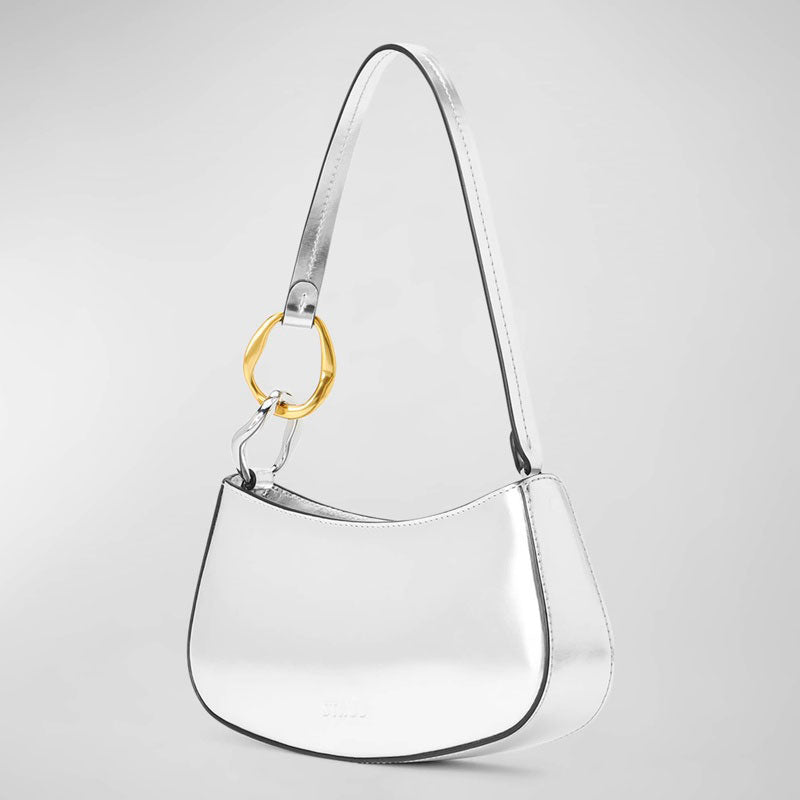 Bolsa Shoulder Ollie Crackeld Metallic - Mercado de Luxo - O Maior E-Commerce de Bens, Produtos e Serviços de Luxo do Brasil.