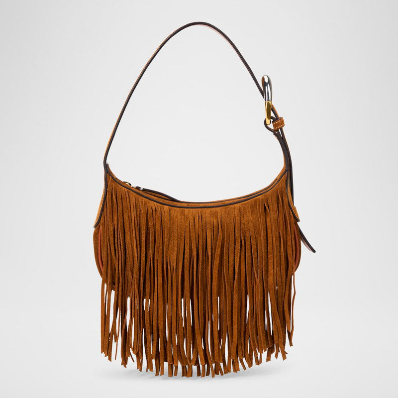 Bolsa Shoulder Owen Fringe Buckle Suede - Mercado de Luxo - O Maior E-Commerce de Bens, Produtos e Serviços de Luxo do Brasil.