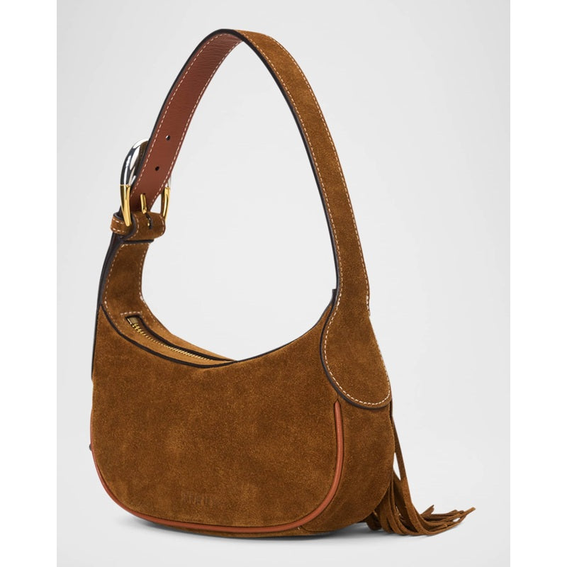 Bolsa Shoulder Owen Fringe Buckle Suede
