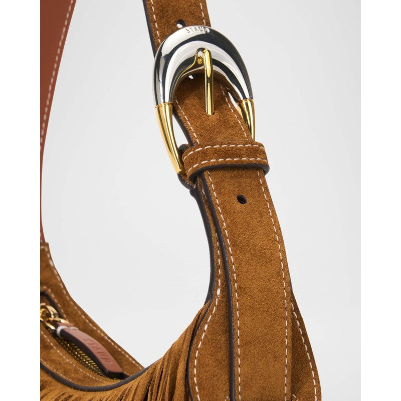 Bolsa Shoulder Owen Fringe Buckle Suede
