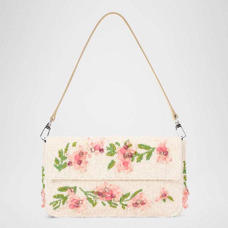 Bolsa Shoulder Timmy Floral Beaded - Mercado de Luxo - O Maior E-Commerce de Bens, Produtos e Serviços de Luxo do Brasil.