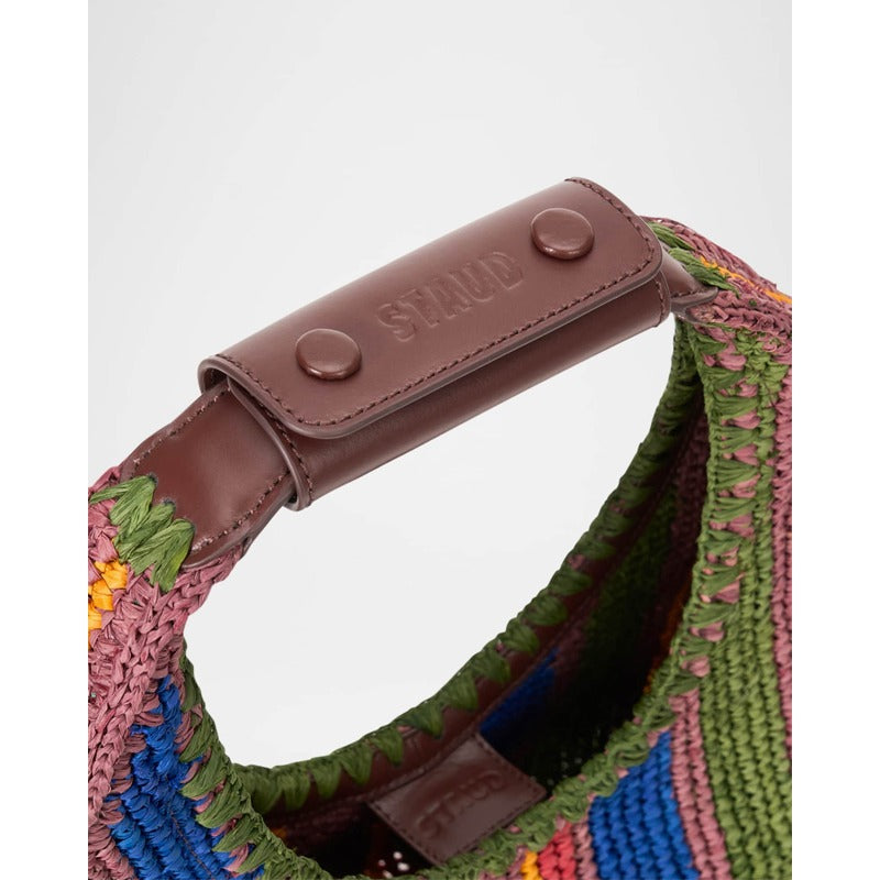 Bolsa Beach Moon Multicolor Striped Raffia