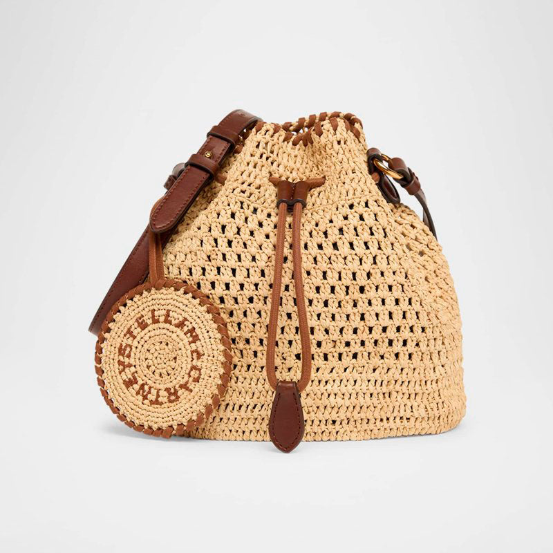 Bolsa Beach Falabella Crochet Raffia - Mercado de Luxo - O Maior E-Commerce de Bens, Produtos e Serviços de Luxo do Brasil.