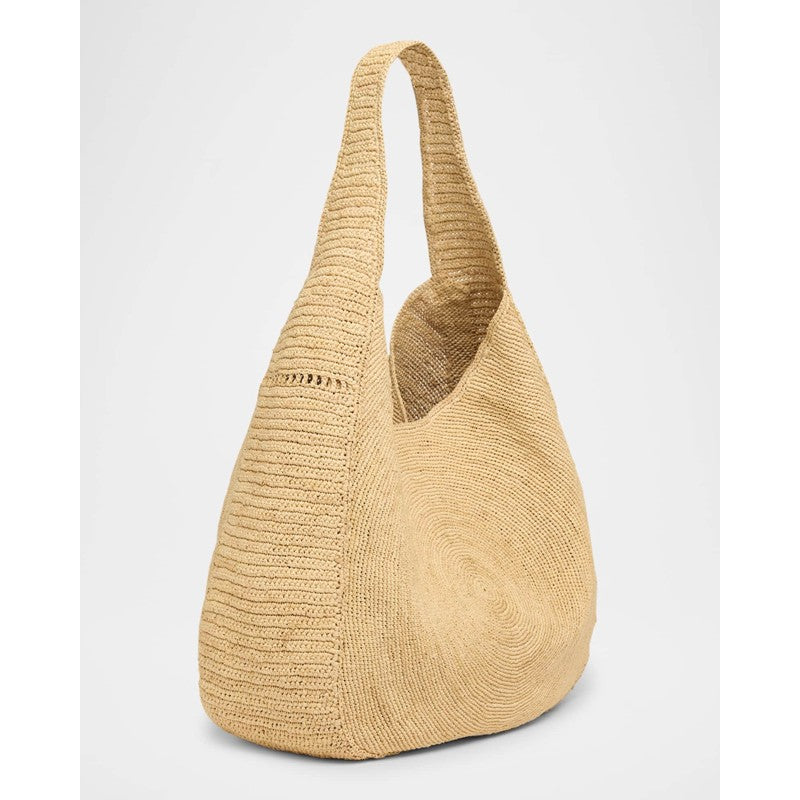 Bolsa Beach Small Logo Crochet Raffia