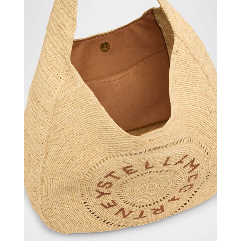 Bolsa Beach Small Logo Crochet Raffia