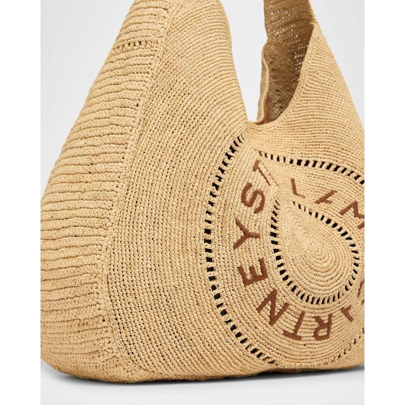 Bolsa Beach Small Logo Crochet Raffia