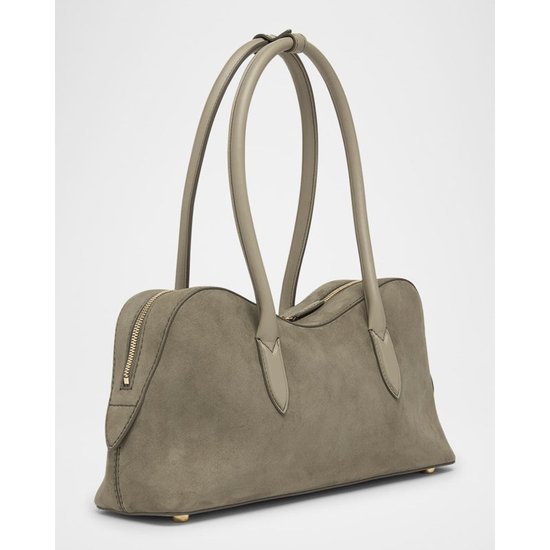 Bolsa Shoulder Zip Vegan Suede
