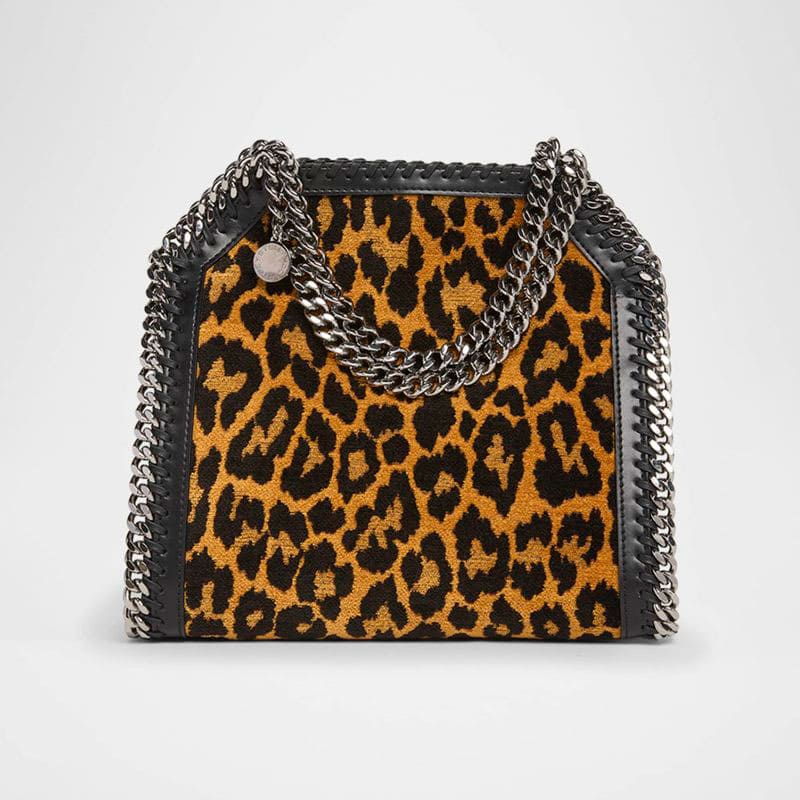 Bolsa Shopper Falabella Mini Leopard Jacquard - Mercado de Luxo - O Maior E-Commerce de Bens, Produtos e Serviços de Luxo do Brasil.