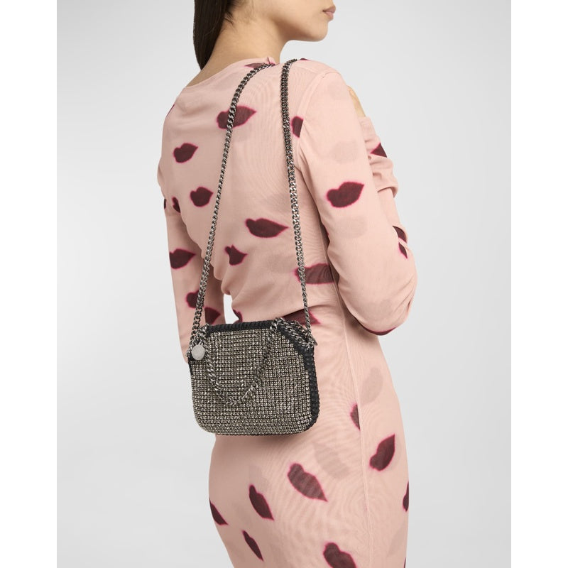 Bolsa Crossbody Falabella Crystal Mesh Mini