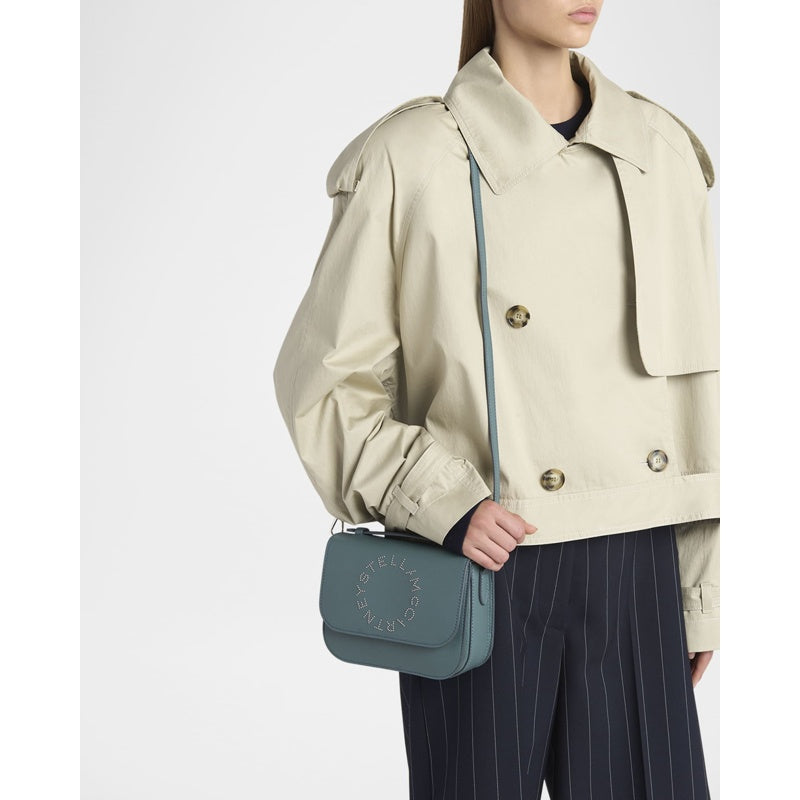 Bolsa Handle Studded Logo Grainy Vegan