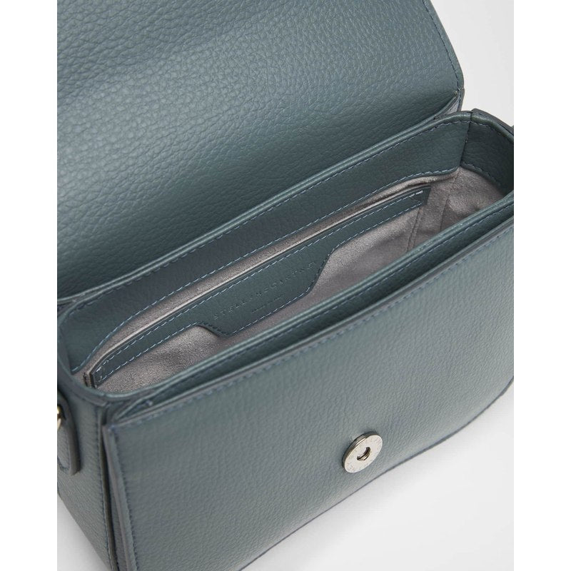 Bolsa Handle Studded Logo Grainy Vegan