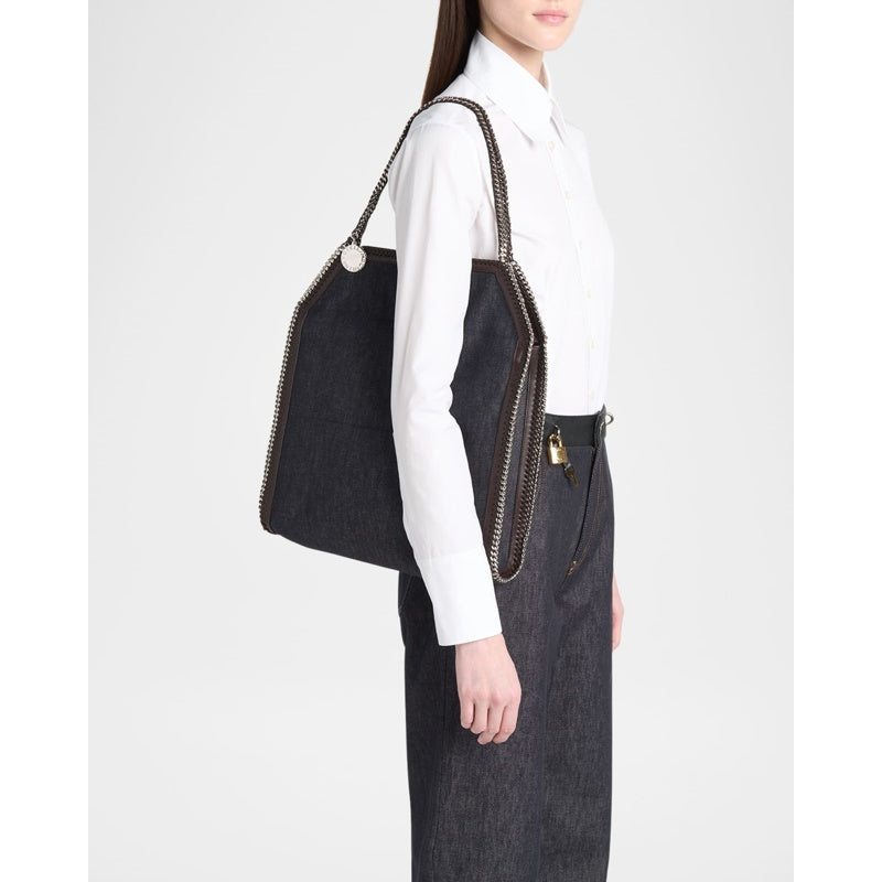 Bolsa Handle Falabella Babybella Denim Wash and Alter Mat