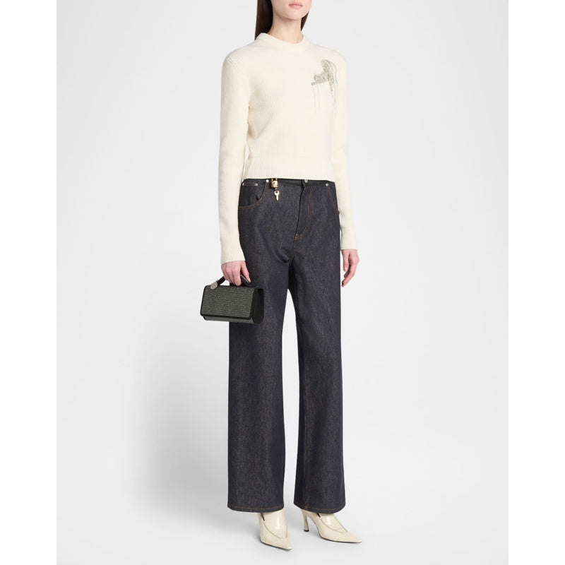 Bolsa Handle Falabella Crystal Alter Suede