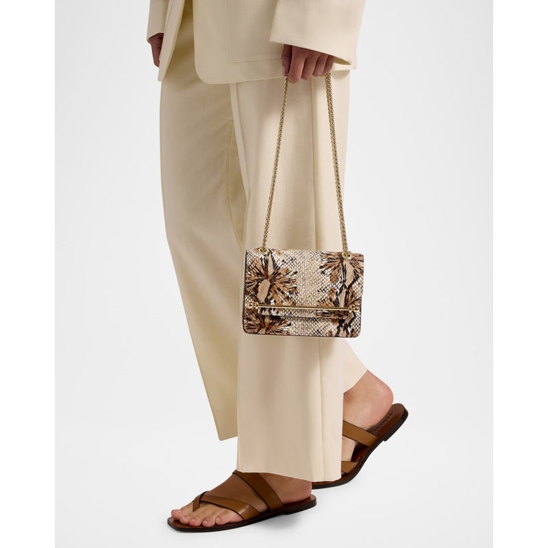 Bolsa Crossbody East-West Mini Snake-Embossed