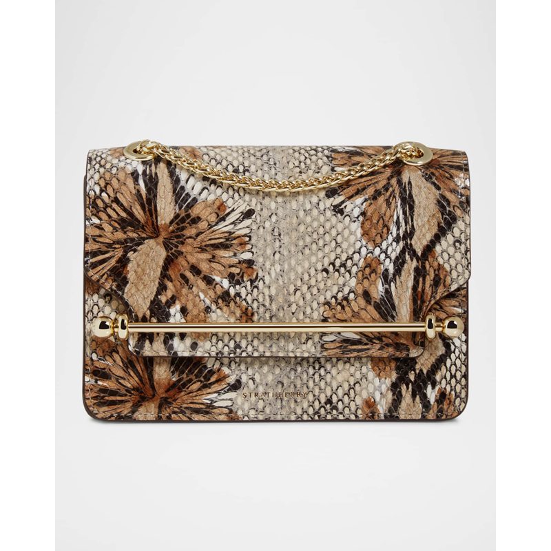 Bolsa Crossbody East-West Mini Snake-Embossed