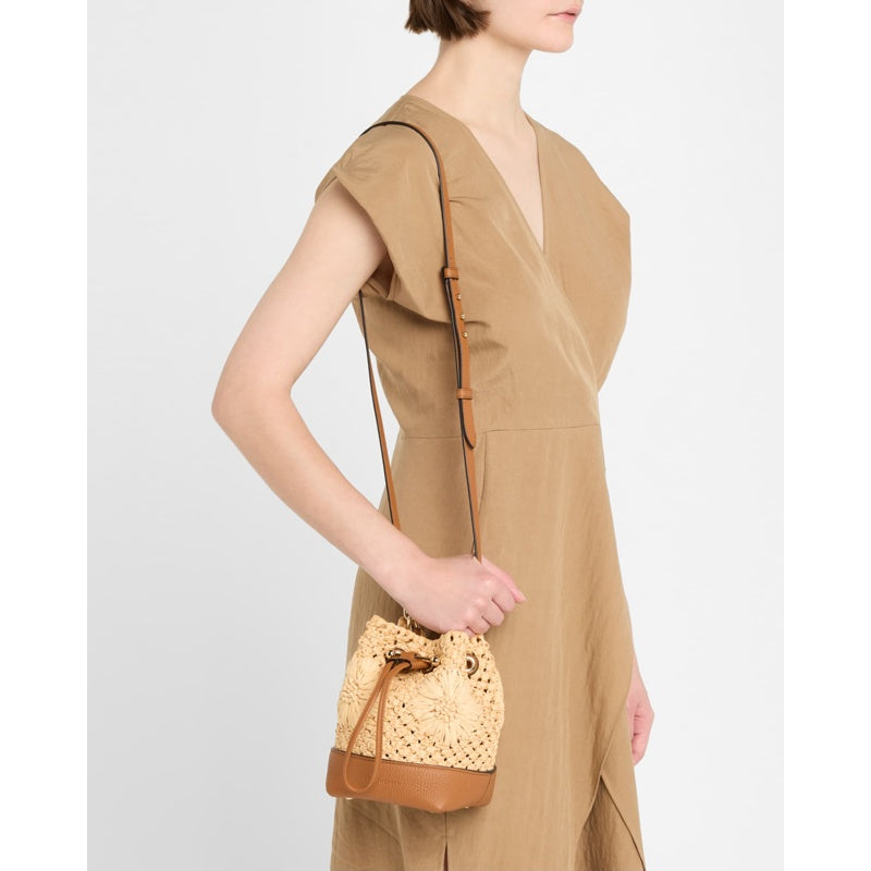 Bolsa Beach Osette Floral Raffia