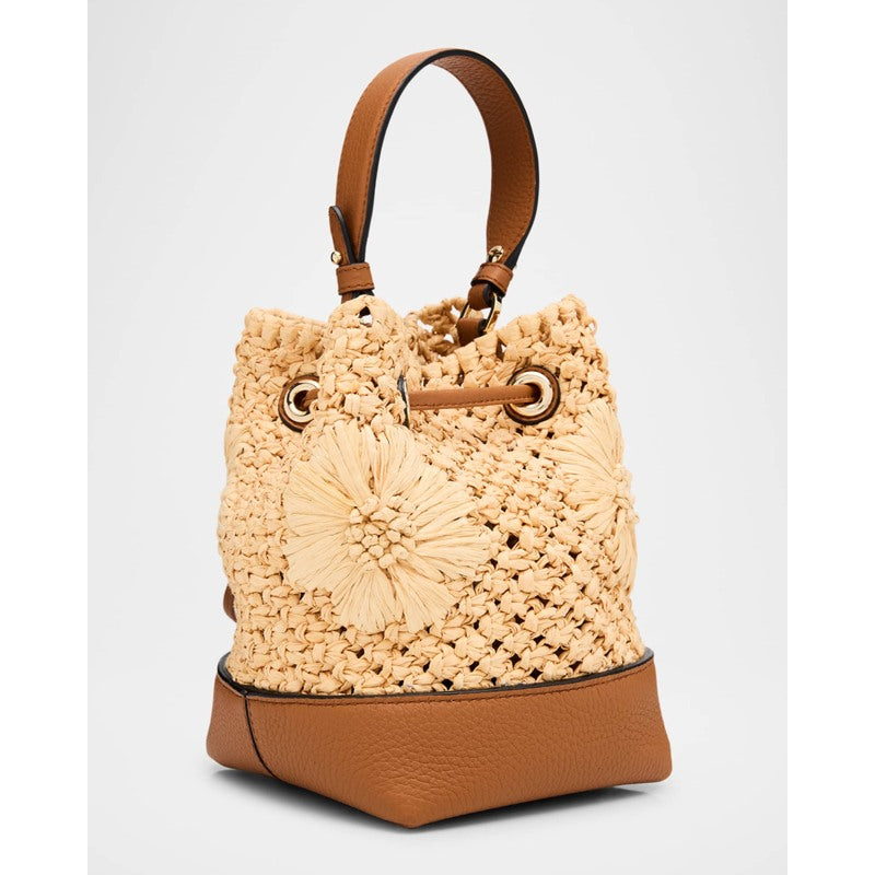 Bolsa Beach Osette Floral Raffia