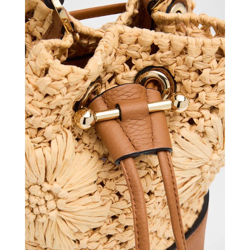 Bolsa Beach Osette Floral Raffia