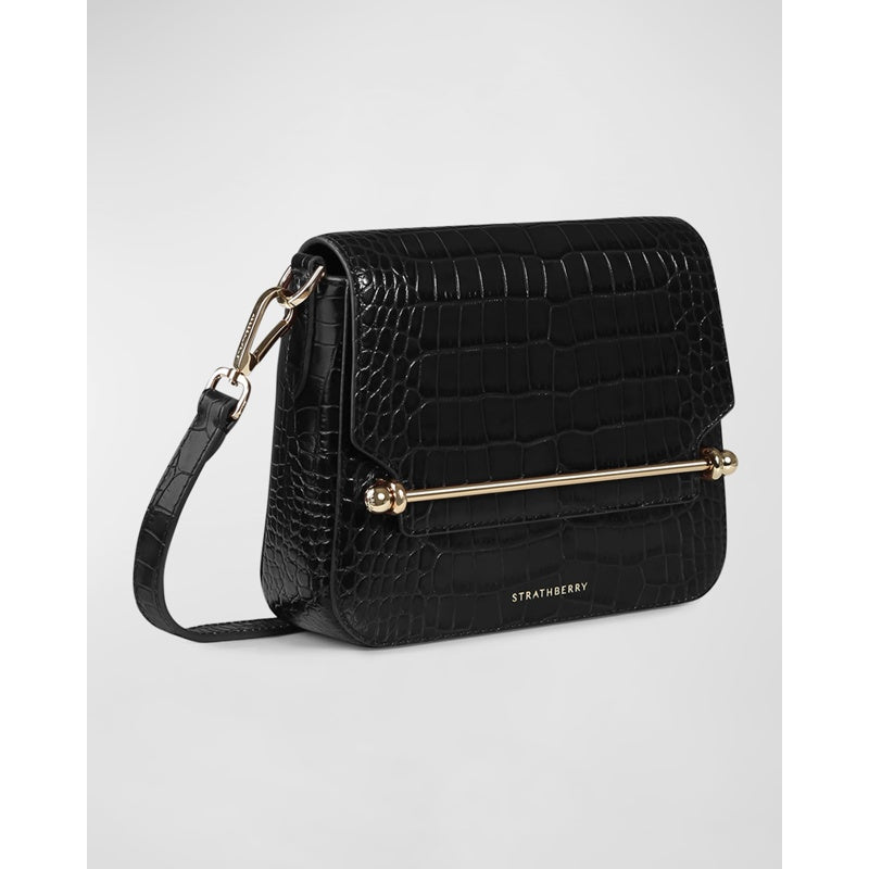 Bolsa Shoulder Ace Mini Croc-Embossed