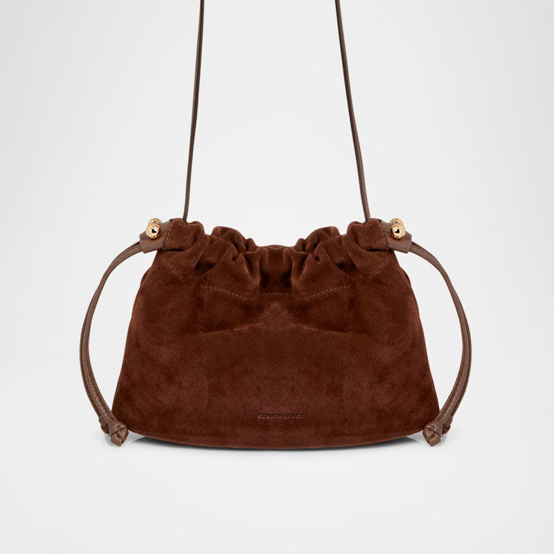 Bolsa Clutch Charlotte Suede Drawstring - Mercado de Luxo - O Maior E-Commerce de Bens, Produtos e Serviços de Luxo do Brasil.