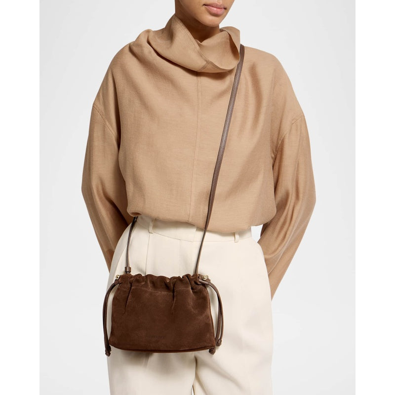 Bolsa Clutch Charlotte Suede Drawstring