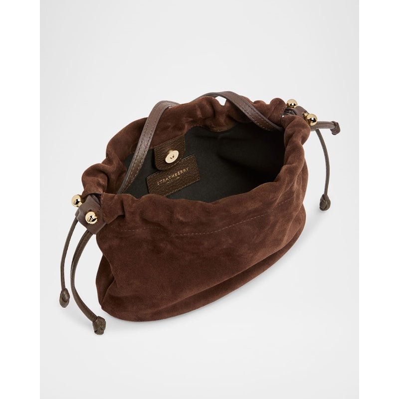 Bolsa Clutch Charlotte Suede Drawstring