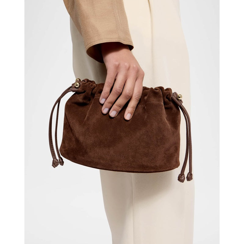 Bolsa Clutch Charlotte Suede Drawstring