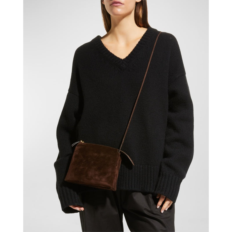 Bolsa Crossbody Nu Twin Mini in Suede
