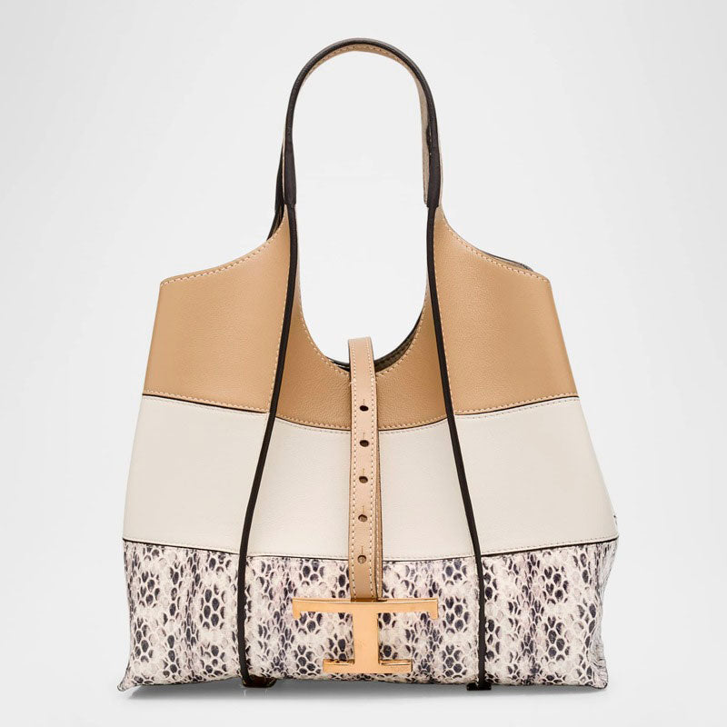 Bolsa Shopper Mini Tricolor Snake-Print - Mercado de Luxo - O Maior E-Commerce de Bens, Produtos e Serviços de Luxo do Brasil.
