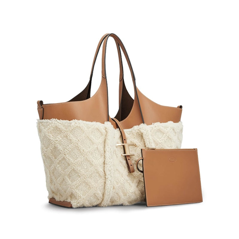 Bolsa Shopper LeatherFaux Fur