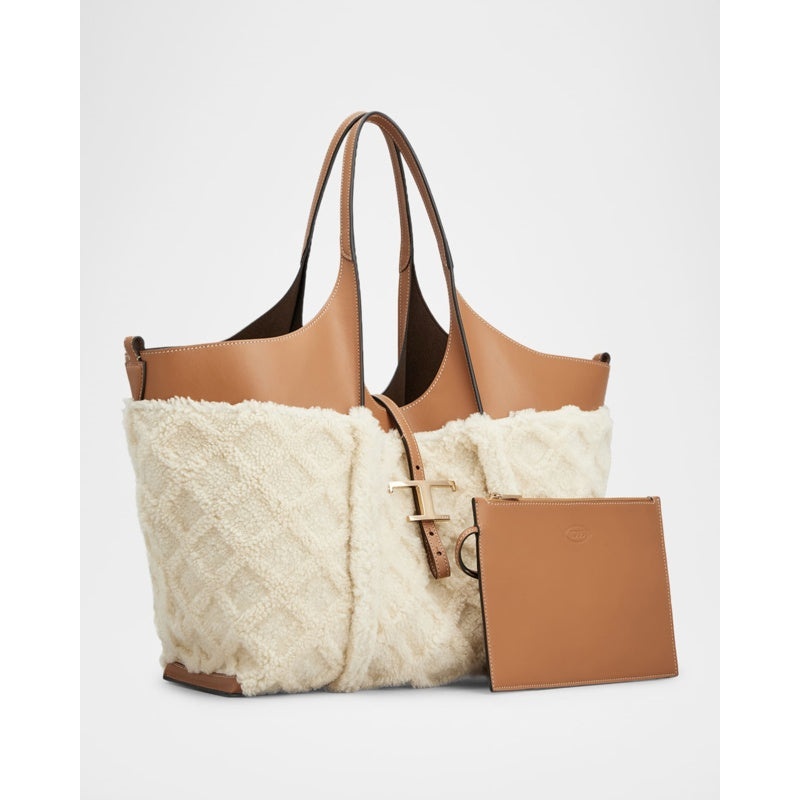 Bolsa Shopper LeatherFaux Fur
