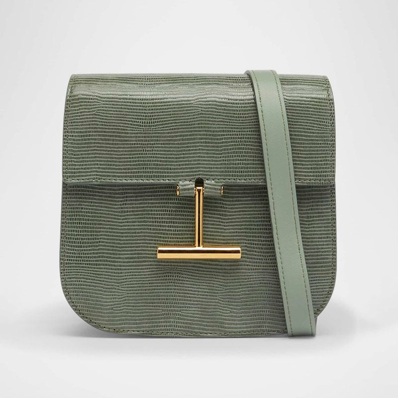 Bolsa Crossbody Tara Mini in Lizard-Embossed Suede - Mercado de Luxo - O Maior E-Commerce de Bens, Produtos e Serviços de Luxo do Brasil.