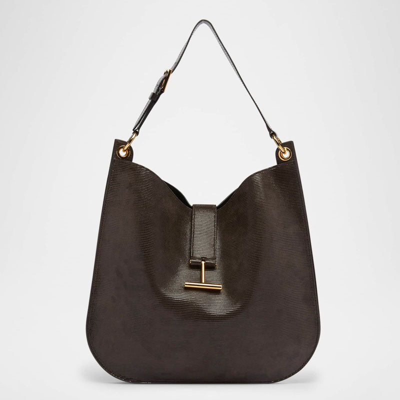 Bolsa Crossbody Tara Large in Lizard-Embossed Suede - Mercado de Luxo - O Maior E-Commerce de Bens, Produtos e Serviços de Luxo do Brasil.