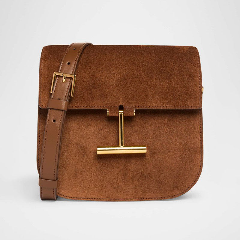 Bolsa Crossbody Tara Mini Flap in Suede - Mercado de Luxo - O Maior E-Commerce de Bens, Produtos e Serviços de Luxo do Brasil.