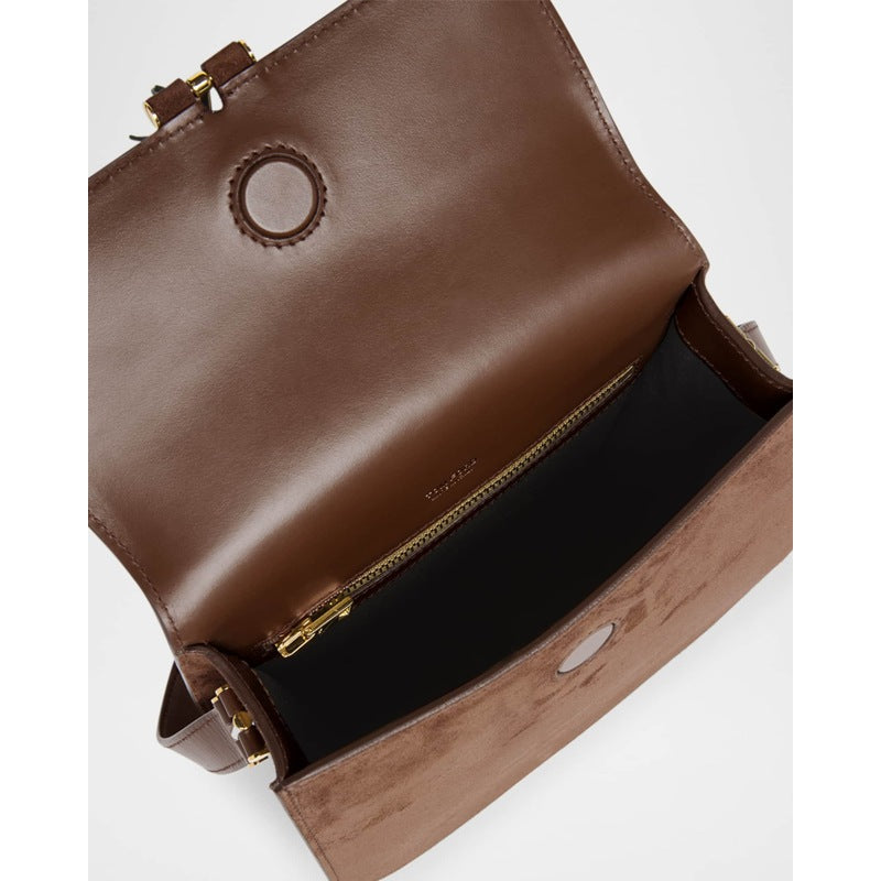 Bolsa Crossbody Tara Mini Flap in Suede