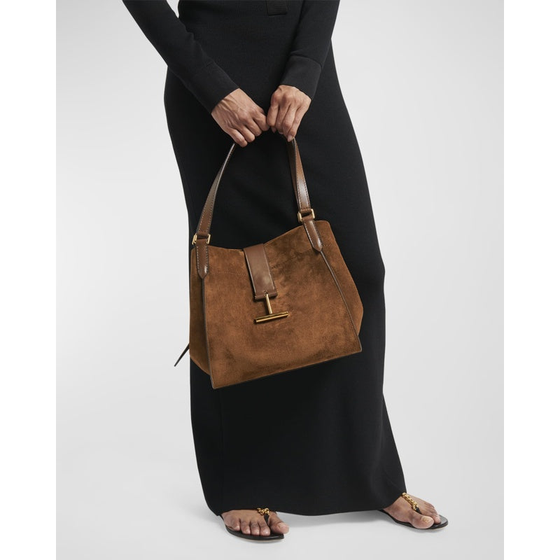 Bolsa Shopper Tara Medium Tote in Suede