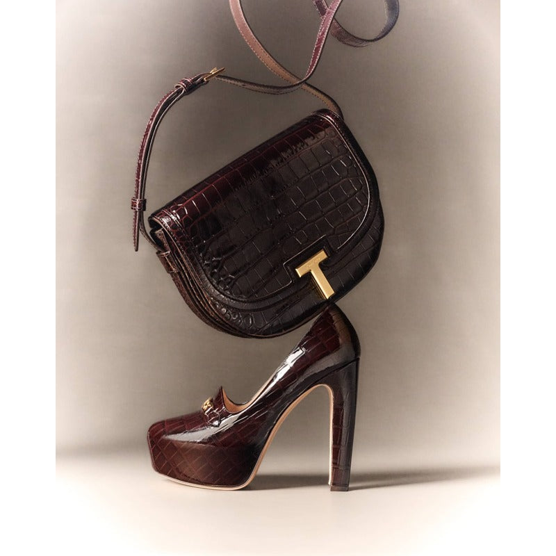 Bolsa Crossbody Wallis Stamped Crocodile