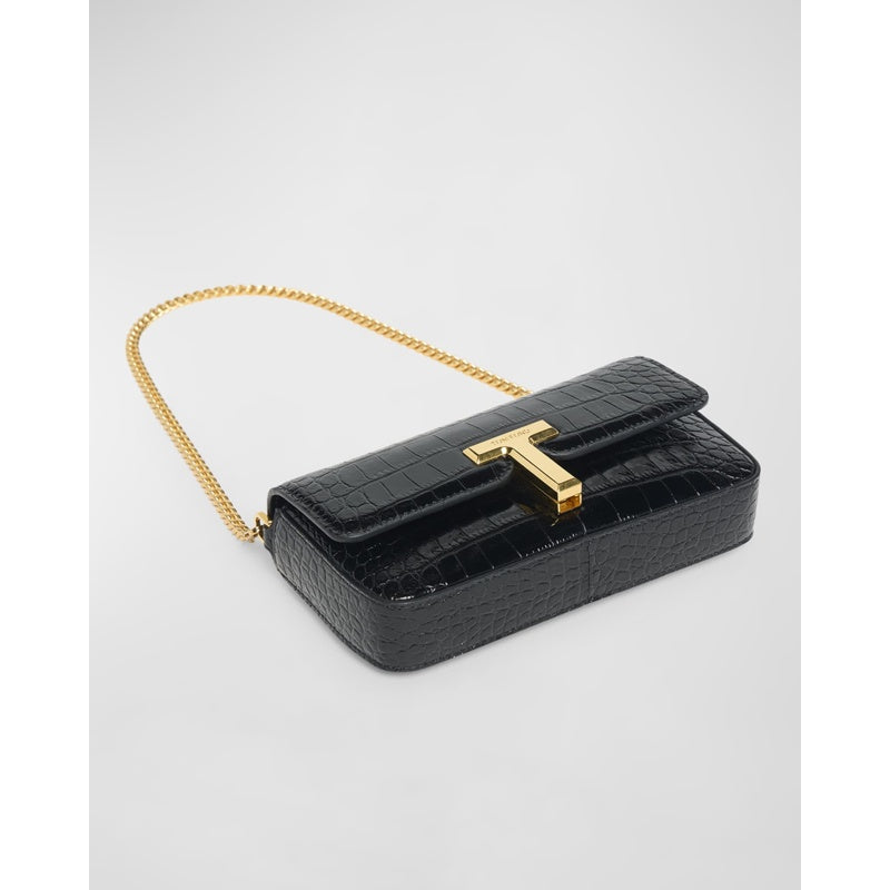 Bolsa Crossbody Wallis Stamped Crocodile Mini Chain