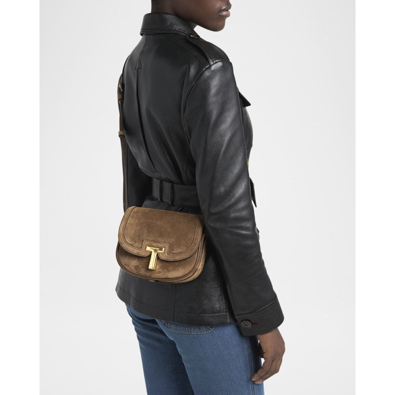 Bolsa Crossbody Wallis Mini Flap in Suede