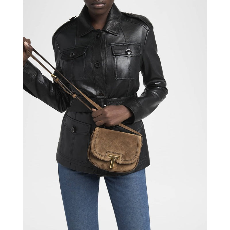 Bolsa Crossbody Wallis Mini Flap in Suede