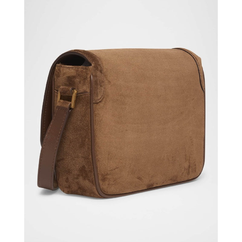 Bolsa Shoulder Wallis Small Flap in Suede