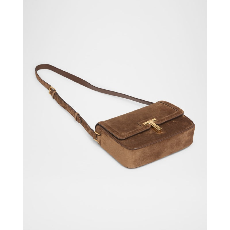 Bolsa Shoulder Wallis Small Flap in Suede