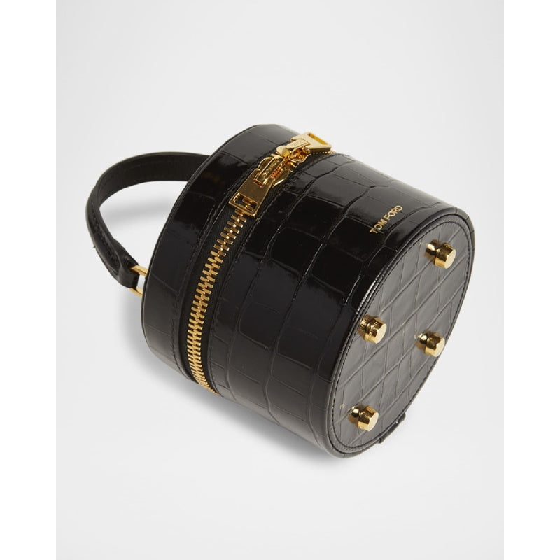 Bolsa Crossbody Audrey Mini in Shiny Croc-Printed