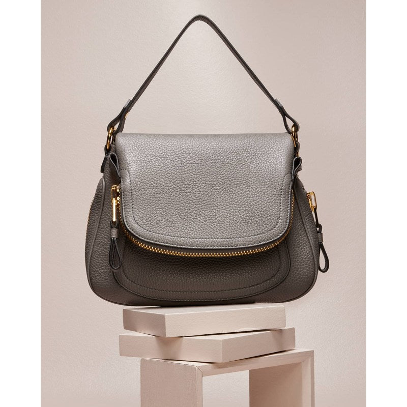 Bolsa Crossbody Jennifer Medium Double Strap in Grained