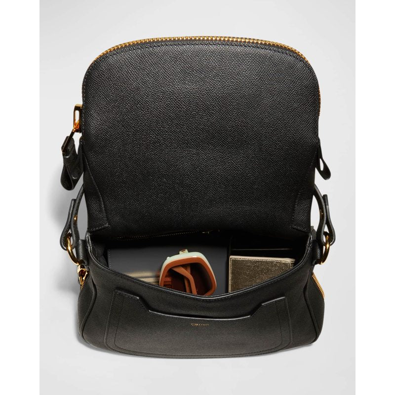 Bolsa Crossbody Jennifer Medium Double Strap in Grained