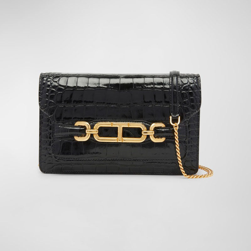 Bolsa Crossbody Small in Stamped Croc - Mercado de Luxo - O Maior E-Commerce de Bens, Produtos e Serviços de Luxo do Brasil.